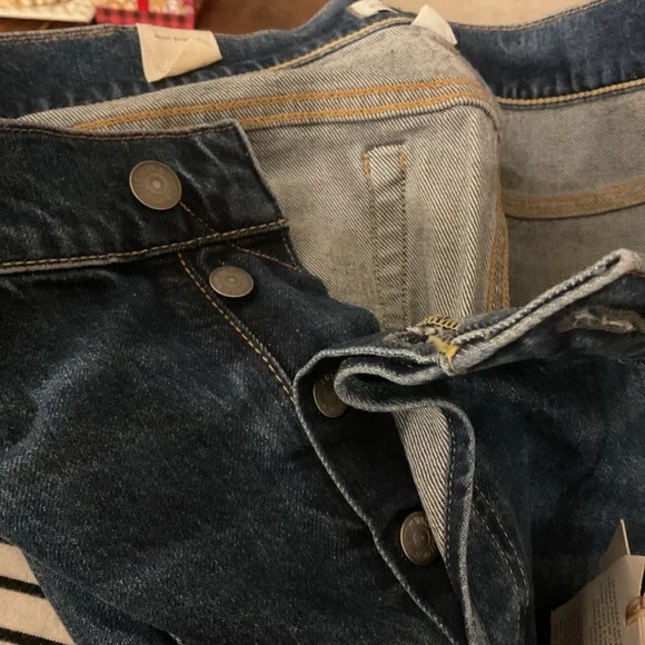 NWT AMERICAN EAGLE AE 77 PREMIUM DENIM STRAIGHT CROP JEANS SIZE 32 - Picture 5 of 6